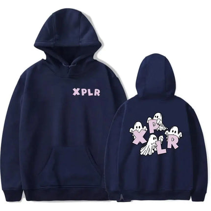XPLR Sam and Colby Ghost Merch Hoodies Unisex Hooded Sweatshirt Casual Clothing