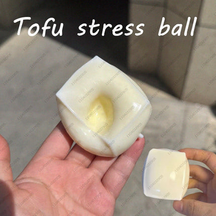 Tofu Stress Ball Shapeable Non-Bounce Creamy Feel Squeeze Ball Fidget Toy ASMR Sensory Anti-Stress Toys for Adults & Kids Gift
