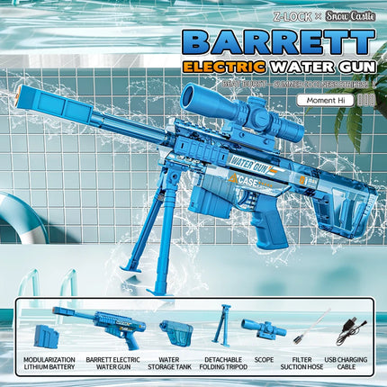 HUIQIBAO 2026 New Ultra-Cool Sniper Electric Water Gun, High-pressure, Multiple Shots, Large Capacity, Summer Beach