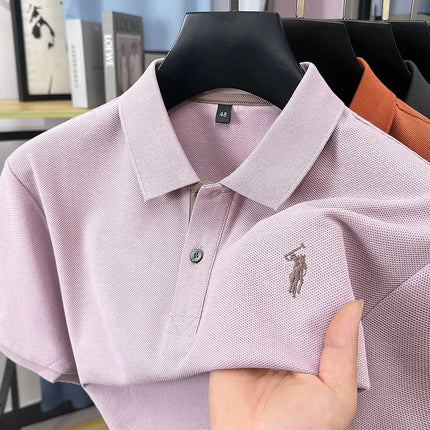 Luxury brand, 100% cotton, short sleeve polo shirt, new summer trend, Paul pony embroidery, T-shirt, business, golf, casual men's wear