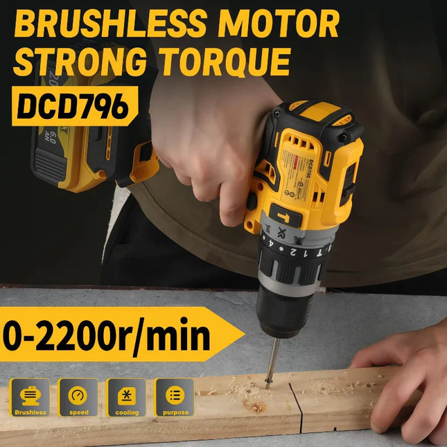 Dewalt  DCD796 Brushless Impact Electric Drill Multifunctional Cordless Screwdriver Rechargeable  Power Tools For 20V Battery