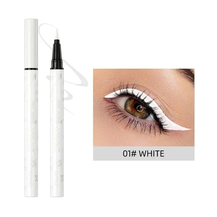 1Pc Quickily Drying Colorful Eyeliners Pencil Eyes Cosmetics Matte Liquid Eyeliners Waterproof Lasting White Sweatproof  Make Up