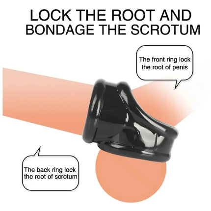 Cock Rings Silicone Ball Stretcher Delay Ejaculation TPE Penis Ring for Men Sex Toys Adjustable Semen Lock Ring SM Penis Sleeve