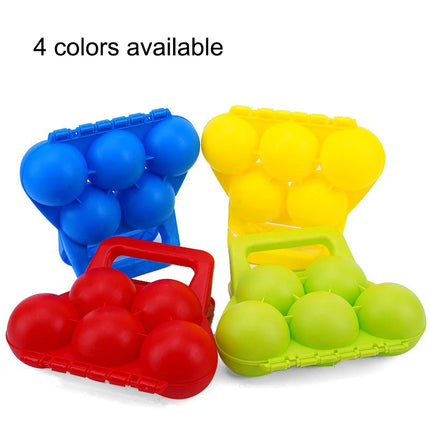 Snow Mold Snowball Maker Snow Toys Winter Snow Mold Tongs 5 Ball Clip Shape Cartoon Snow Sand Clip Mold Kid Snowball Fight