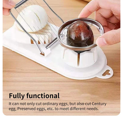 Multifunctional Egg Slicers Stainless Steel Slicer Fancy Splitter Egg Cutting Tool Home Two In One Egg Cutter Kitchen Gadgets