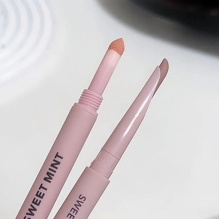 Double Head Lying Silkworm Pen Waterproof Lasting Matte Pearl Fine Brightening Shadow Pen Under Eyelid Outline Eyeshadow Pencil