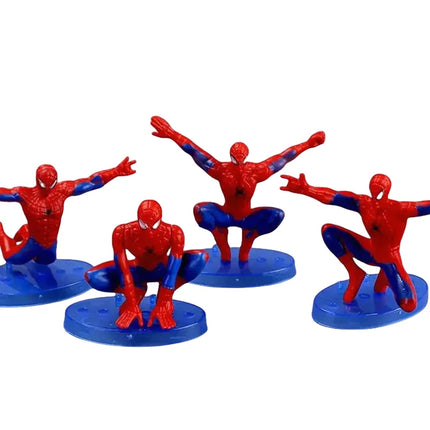 7Pcs/set Superhero Spiderman Anime Figure Siderman doll  boy birthday cake decoration Spiderman Figure kids Christmars gifts