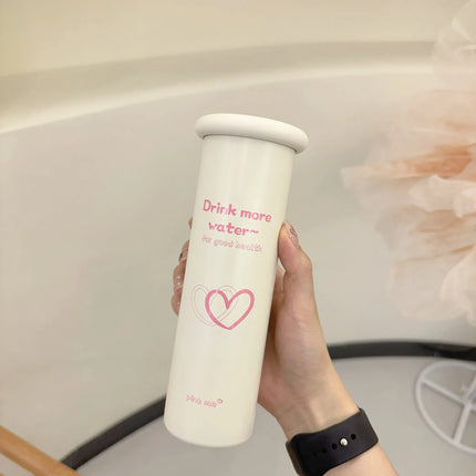 316 Stainless Steel Insulated Cup Cute Mushroom Lid Slim Portable Mug with Adorable Prints Wide Mouth Water Coffee Cup