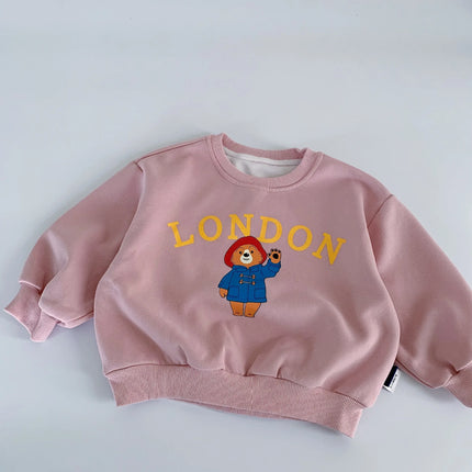New Spring/Autumn 3D Children's Sweatshirt, Cartoon Paddington Bear Pullover for Boys and Girls, Toddler Top