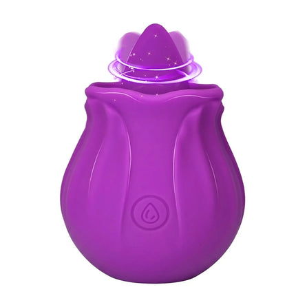 Rose Tongue Vibrator Sex Toy Clitoral Stimulator with Licking & Vibration Female Anal Clitoris Nipple G Spot for Her Pleasure