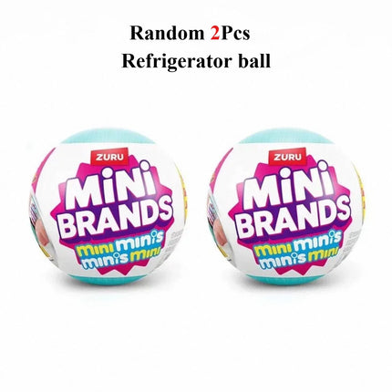 ZURU Original Mini Fridge Set Mini Brand Ball Series Mystery Surprise Blind Box Children's Toy Playhouse Decoration Gift Blind