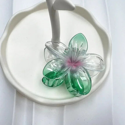 Hawaiian Gradient Hair Clips Flower Hair Claws Big Size Fashion Head Wear Hairpin for Women Girls Crab Barrette Hair Accessories