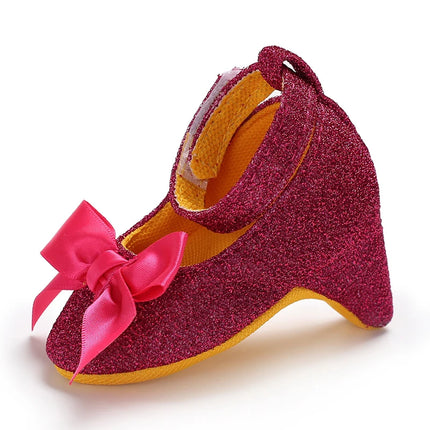 10CM/10.5CM Fashion Infant Newborn Baby Girl High Heels Shoes Princess Bow First Birthday Party Shoes Photo Props Shoes