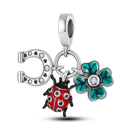 New 925 Sterling Silver Charms Bead Red Cherry Strawberry Love Heart Charm Fit Original Bracelet Pendant DIY Jewelry For Women