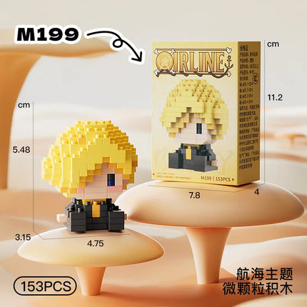Anime Building Block One Luffy Nami Usopp Assembly Piece 3D Model Robin Franky Jinbe Sanji Mini Bricks Figure Toys For Gift