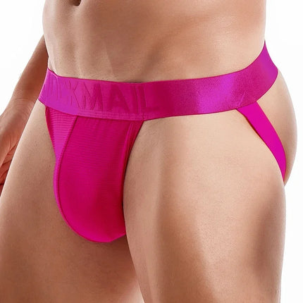 Men Underwear Thong Jockstrap Backless Breathable Mesh Cuecas Gay Jock Strap Homme Slip Erotic String Homens Tangas