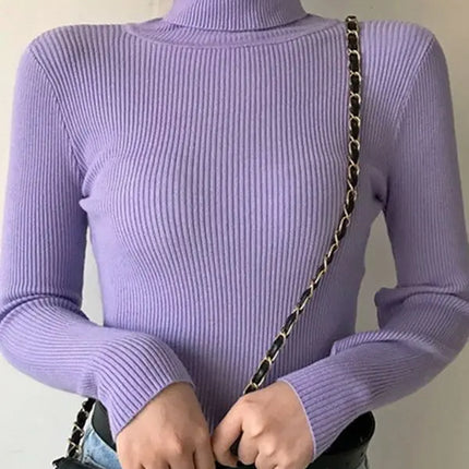 Heliar Women Fall Turtleneck Sweater Knitted Soft Pullovers Cashmere Jumpers Basic Soft Sweaters For Women 2024 Autumn Winter