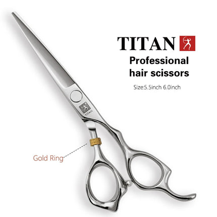 TITAN Professional Barber Tools Hair Scissor Cutting Thinning Hairdressing Shear 5.0/5.5/6.0/6.5 Inch Japan 440C Steel