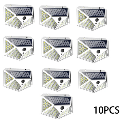 1-12 Pack Solar Lights Outdoor 100 LED Wall Lamp Motion Sensor Lights Waterproof Solar Street Light for Garden Porch Yard Garage