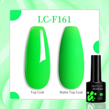 LILYCUTE 7ML Glitter Gel Nail Polish Sparkling Semi Permanent UV Gel Colorful Shinning Gel Varnish Nail Art Soak Off UV LED Gel