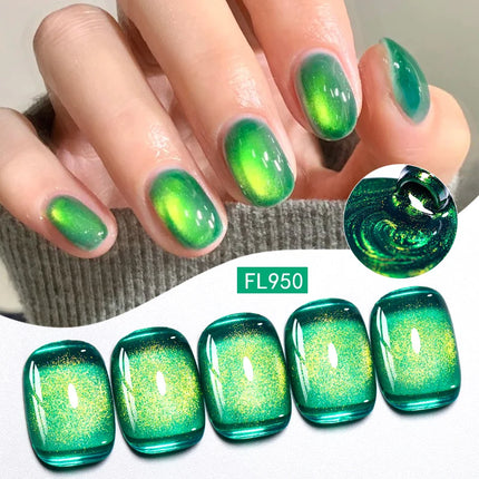 10ml Coloured Stone Magnetic Gel Nail Polish Glitter Semi Permanant Soak Off UV LED Gel Varnish For Manicure DIY Nail Supplies