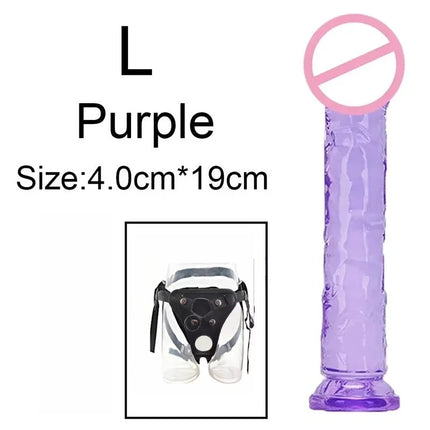 Wearable Strat on Penis Pants 6 Sizes Butt Plug Big Soft  Dildos Vaginal Masturbators Penis Suction Cup Dick Sex Toys for Women