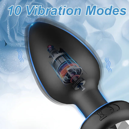 Vibrating Anal Vibrator for Man 10 Vibration Wireless Control Butt Plug Sex Toys for Couple Prostate Massager Adult Gay Products