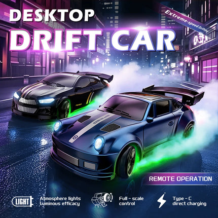 1: 64 Desktop Drift Car Four-Wheel Drive Full Proportion Mini Racing Toy With Rechargeable Battery, Children's Holiday Gift