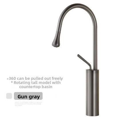 Modern Basin Faucet Brushed Gold Black Silver Faucet Deck Mounted Basin Sink Tap Mixer Hot Cold Brass Tap for Bathroom