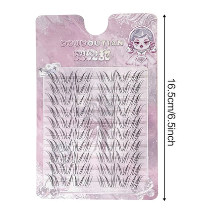 C-Curl 7-12mm Natural False Eyelashes Air Transparent Band Individual Lashes Cluster Korean Wispy Soft V Shaped Lash Extension