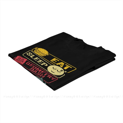 Geometry Dash Repeat Retro Vintage Print Cotton Shirt Hombre Geometry dash Men Streetwear Adult Tee Unisex O Neck Women T-Shirt