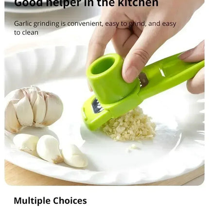 Hot 1 Pack Mini Garlic Grinder Creative Garlic Press Kitchen Garlic Mash Manual Mashing Green Kitchen Gadgets Accessories