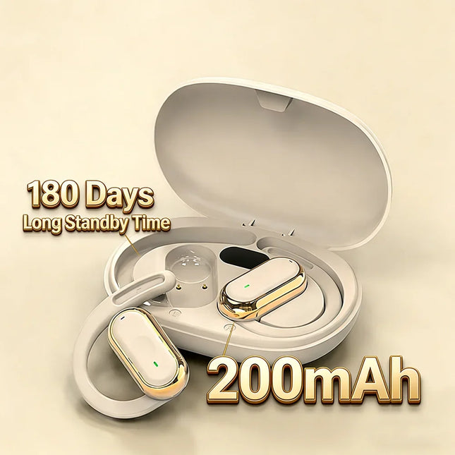 KEBIDUMEI Open-Ear Bluetooth 5.4 Earphones Ear Hook TWS Wireless Headphones IPX6 Waterproof Headsets HiFi Stereo Sports Earbuds