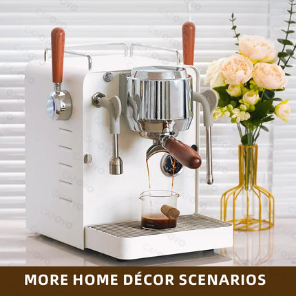 CAFOVO E135 15Bar Semi-Automatic Coffee Maker Dual OLAB Pump Dual Boiler Espresso Machine for Home Barista & Commercial Use