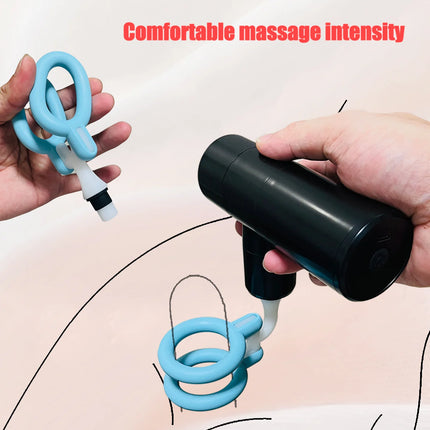 Men's vibrating masturbator Massage gun head soft silicone attachments Adult sexual products Male sex toy fascia gun for penis