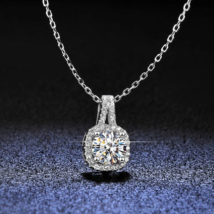 Sterling Silver 925 Moissanite Pendant Necklace For Women Trendy Design D Color VVS Pass Diamond Test Jewelry Gift GRA