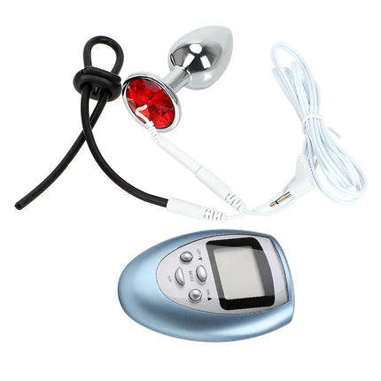 Electric Shock Penis Ring Anal Plug For Men Cock Exerciser Butt Dilator Women Nipple Clamps Medical Stimulator Sex Toys Adult 18