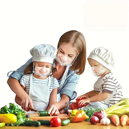 10 pcs anti-fog mask, put saliva Transparent hygiene and safety mask, restaurant catering, beauty store, waiter special.