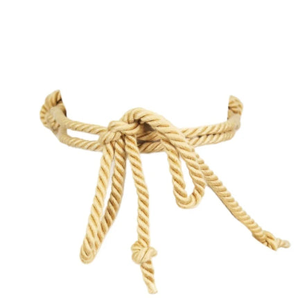 Handmade Cotton Rope Mouth Gag with Adjustable Knotted Bondage Choker for for Couple BDSM Restraint Cosplay Intimate Sex Toys