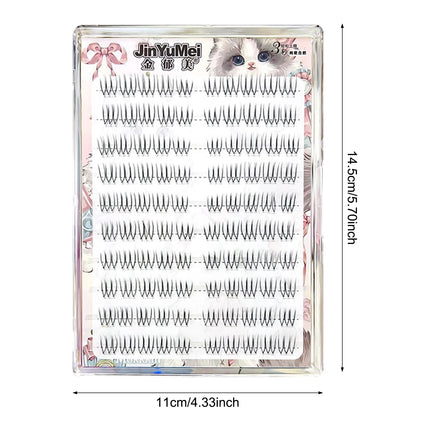 U-shaped Segmented Kpop False Eyelashes Korean Cluster Natural Individual Lash DIY Large Capacity Eyelash Manga Transparent Stem