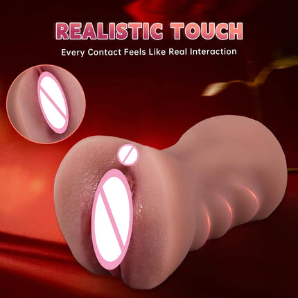 Sex Toys for Men 2-in-1 Artificial Vagina Pussy Anal Soft Silicone Male Masturbator Portable Masturbation Cup Pocket Pussy Porn