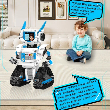 Ai Boris Ai Rc Robot Building Block Assembly Model Voice Interactive Dialogue Intelligent Programmable Toy Gift For Boys