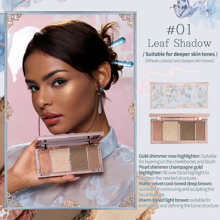 Flower Knows Butterfly Cloud Collar Collection Embossed Highlight & Contour Palette 16g