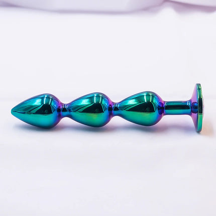 Aluminum Alloy Anal Plug Gem Base Butt Plug Anal Massage Dilatancy Toys Adult Masturbation Sexual Wellness G-Point Massage