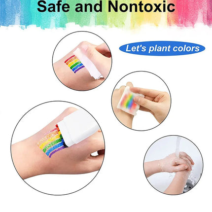 1/6pcs Rainbow Crayon Paint Color Set - Birthday Party Colorful Theme Oil Pastel Accessories, DIY Rainbow Colors Graffiti Pen