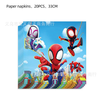 Spidey And His Amazing Friends Happy Birthday Party Decorations SpiderMan Theme Balloons Supplies Tablecloth Tableware Kids Gift