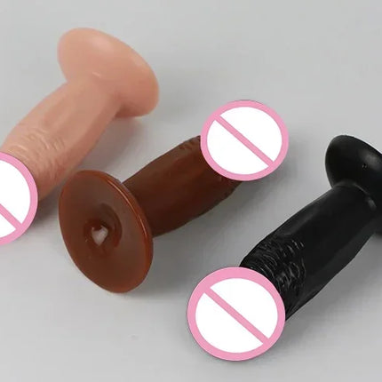 Mini Soft Dildos Small Artificial Sucker Cup Penis Vagina Anal Plug Sex Toys For adult Masturbator Prostate Stimulator Sex Toys