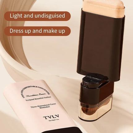 TVLV eraser foundation make-up stick 20g,with brush to brighten skin liquid foundation,non-marking,long-lasting makeup concealer