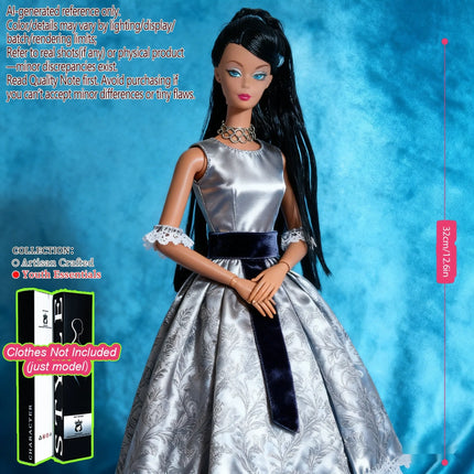 1/6 Scale 12-Joint Premium Figure, 12.6in BJD Doll Changeable Makeup (no clothing)