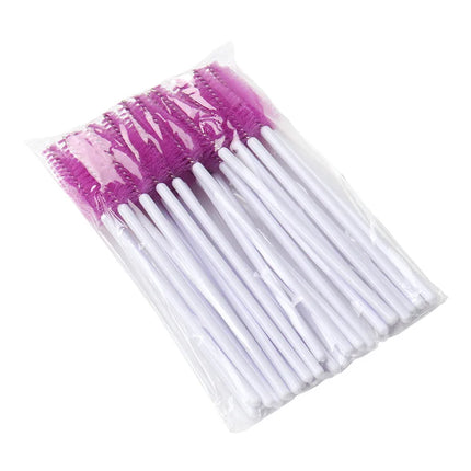 25pcs Eyelashes Extension Supplies Makeup Brushes Mascara Wand Microbrush Eyebrow Eyelash Cosmetics Applicator Spoolie Brush